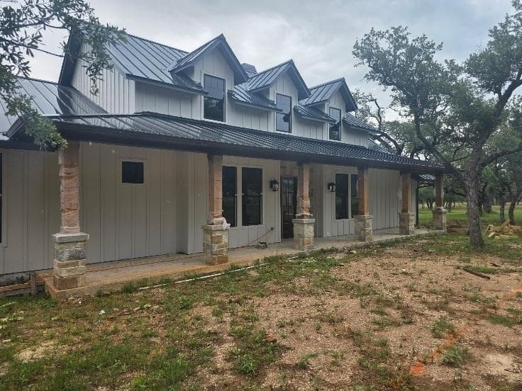 Standing seam porch and custom exterior project