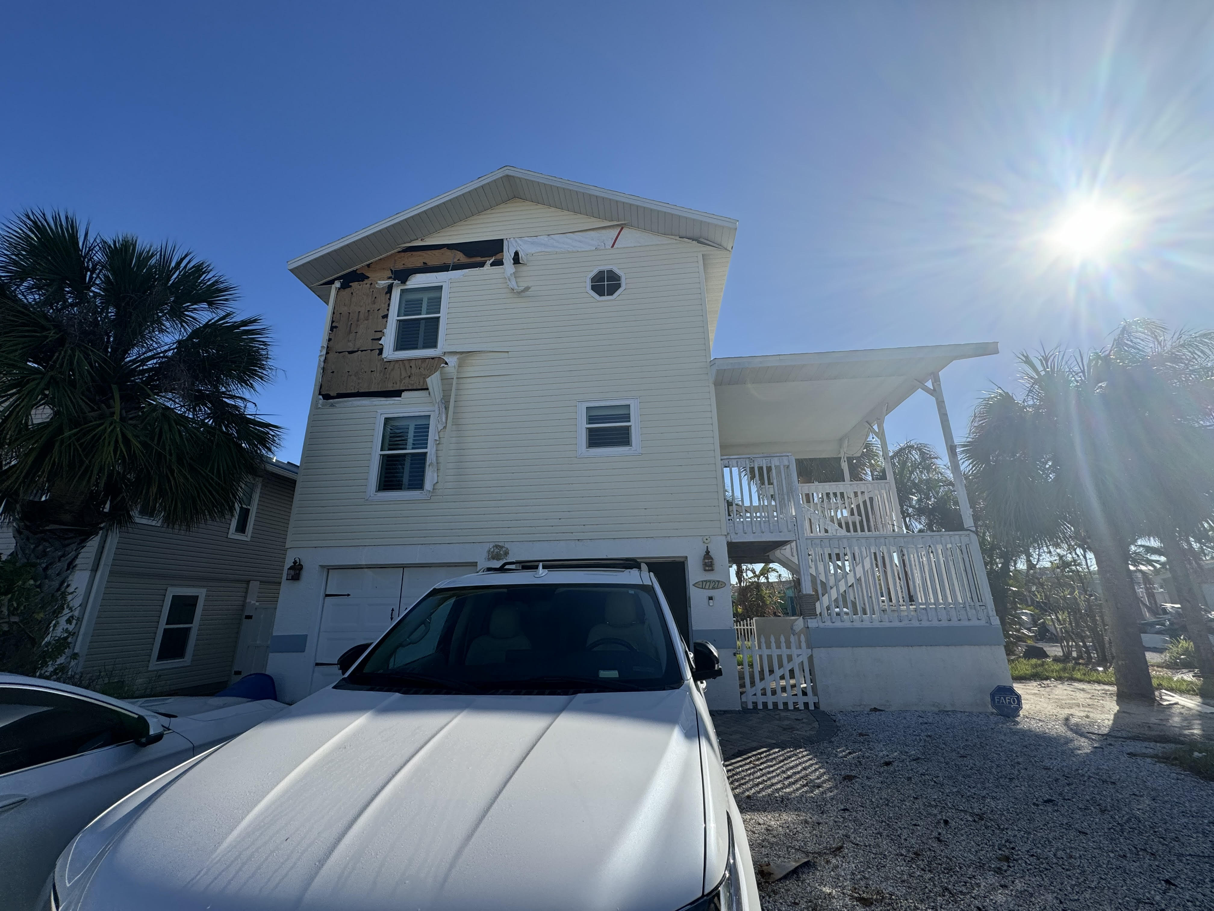 Client-provided roofing and exterior field photo