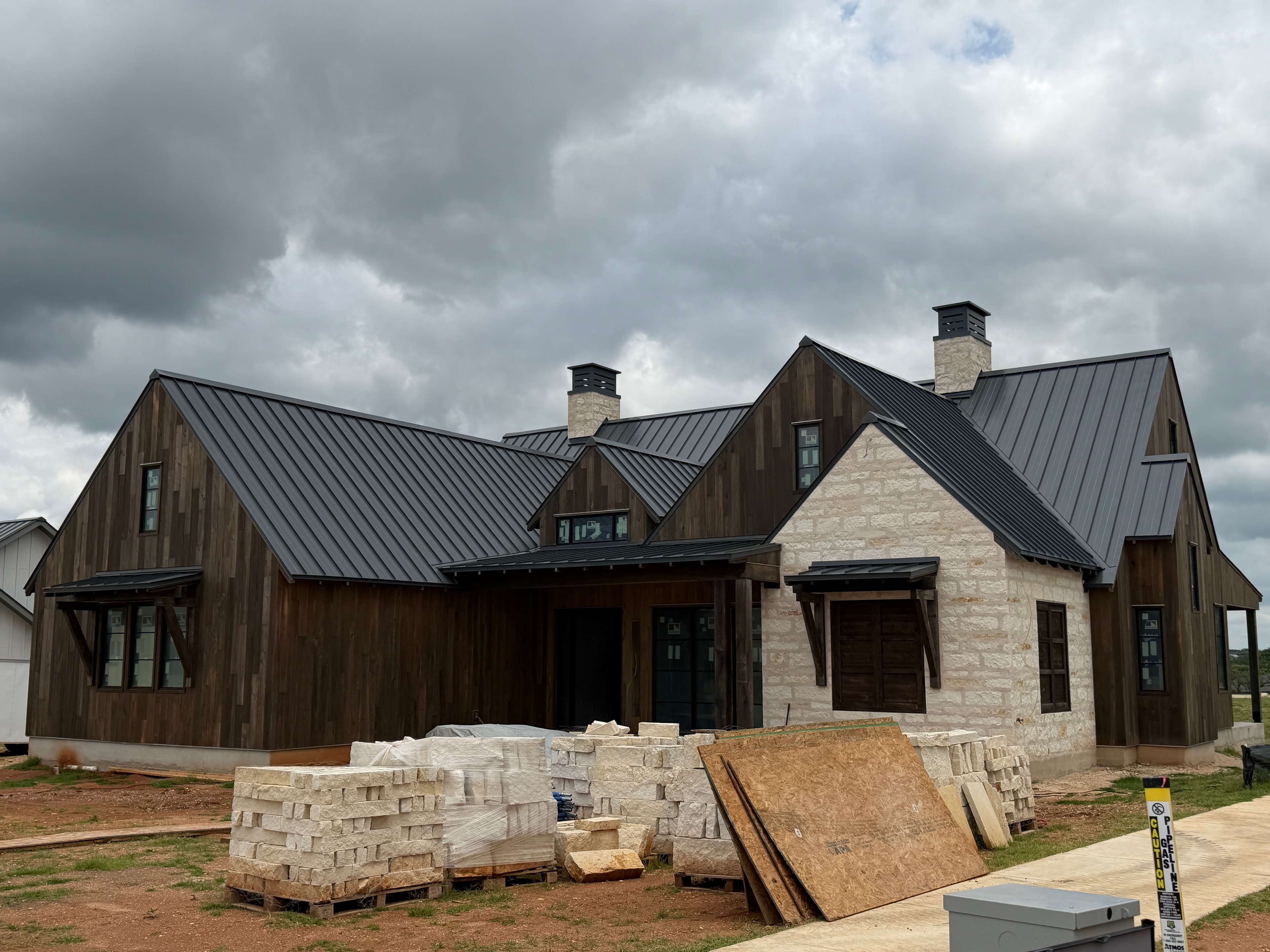 Client-provided roofing and exterior field photo